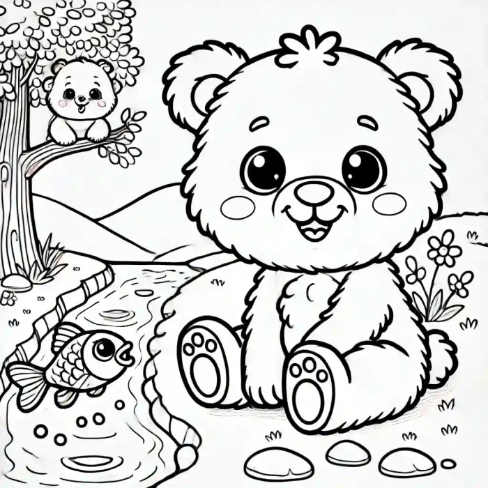 Easy coloring pages for kids animals