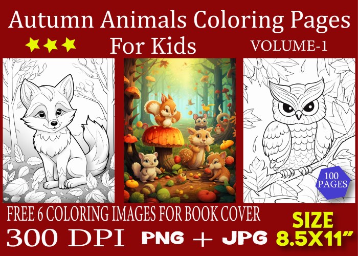 Fall coloring sheets animal