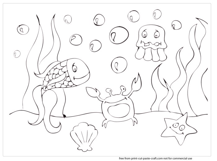 Deep sea animals coloring pages