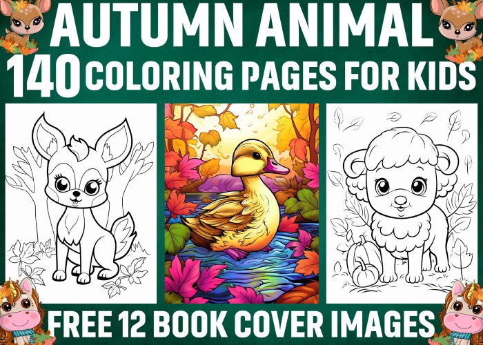 Fall coloring sheets animal