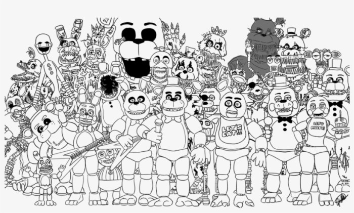 Coloring pages fnaf anime