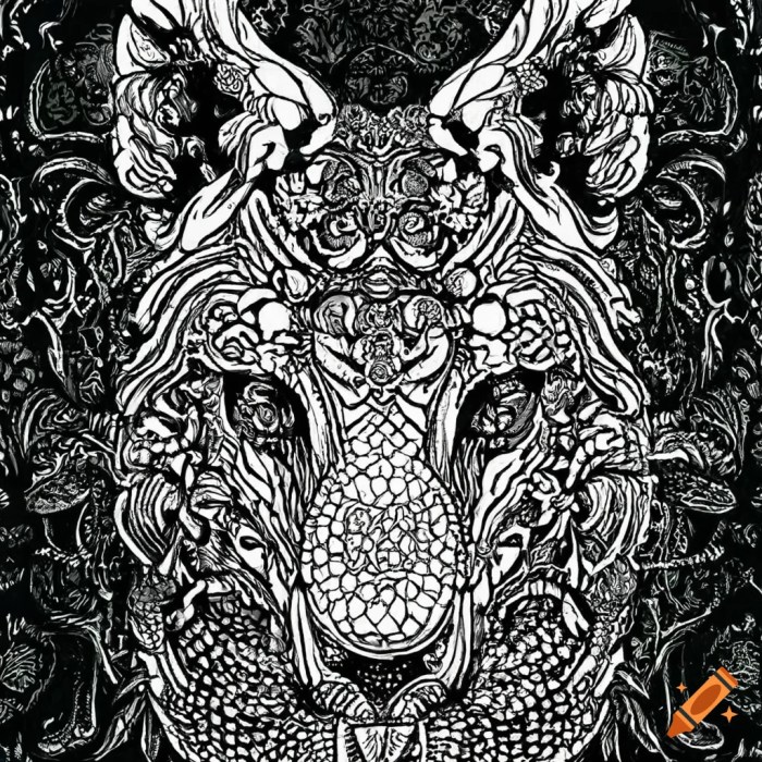 Complex coloring pages of animals