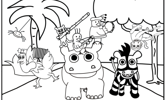 Jungle Animals Coloring Sheet Printable