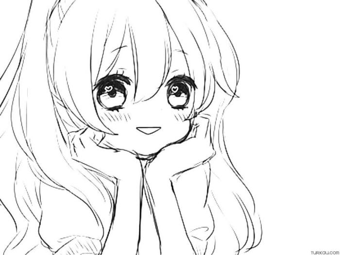 Easy anime girls coloring pages