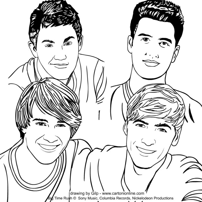 Big time rush coloring book