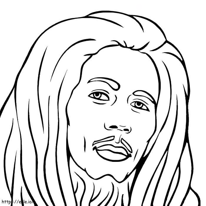 Bob marley coloring book