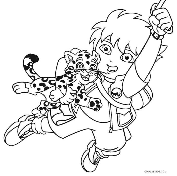 Diego animals coloring page