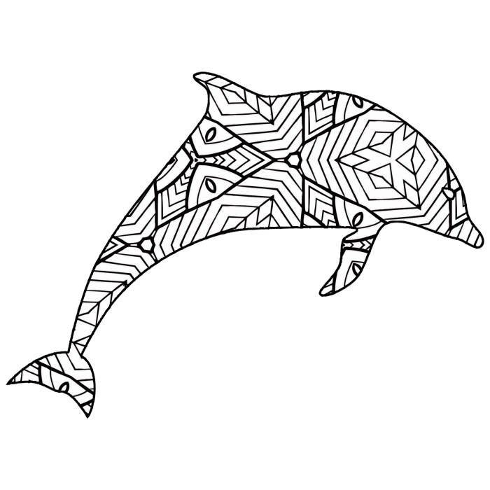 Geometric animal coloring book