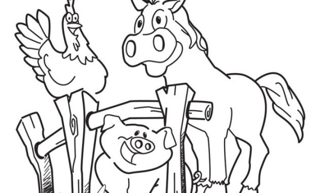 Free Coloring Sheets Farm Animals