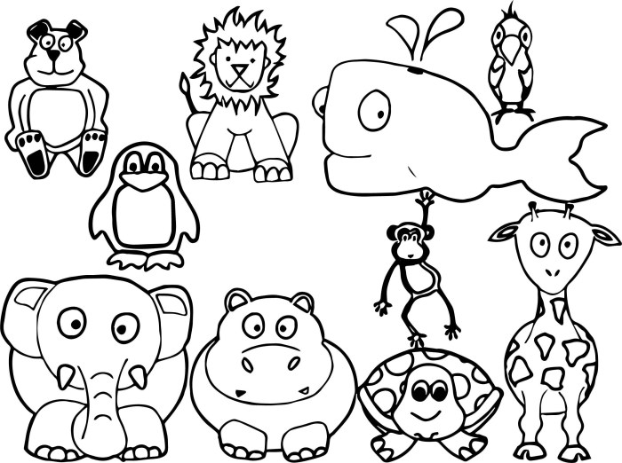 Cute animals coloring pages for kids