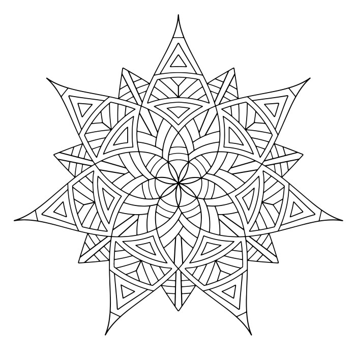 Easy simple animal geometric coloring pages