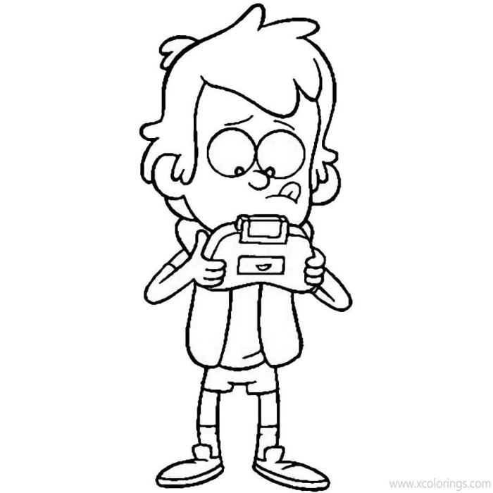 Gravity falls coloring pages anime