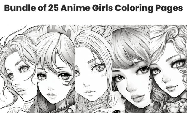 Easy Anime Girls Coloring Pages