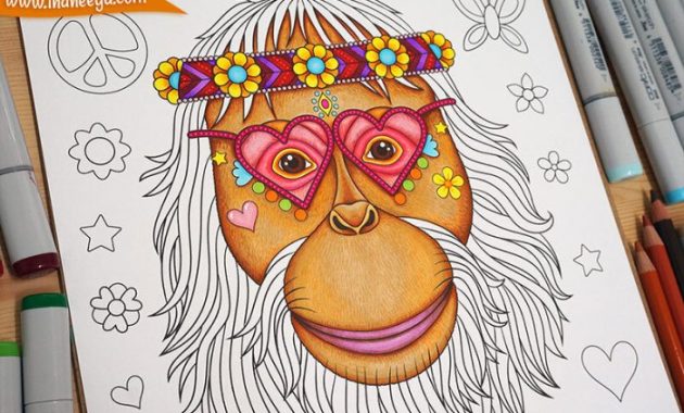 Hippie Animal Coloring Book A Creative Project