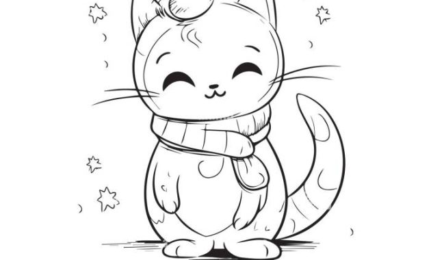 Anime Cats Coloring Pages A Creative Purrsuit