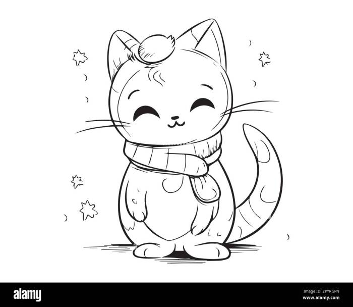 Anime cats coloring pages