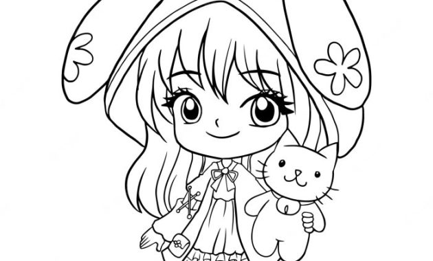 Cute Anime Coloring Sheet A Creative Journey