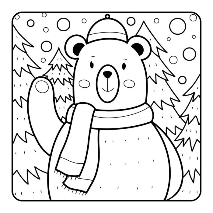 Holiday animals coloring pages