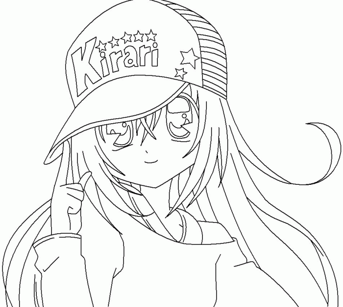 Free anime coloring pages to print