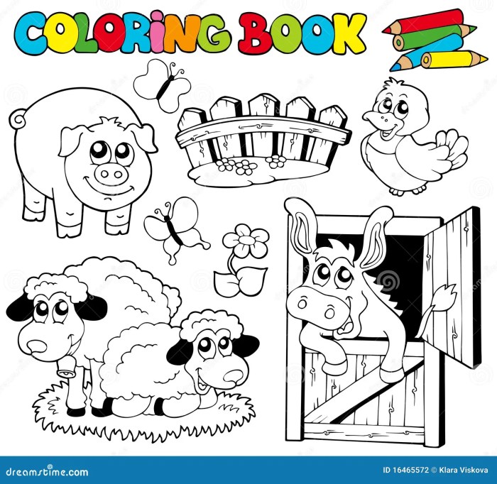 Farm animals coloring book lisa bonforte