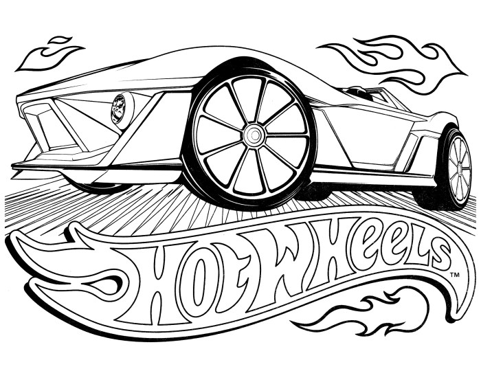 Coloring book hot wheels