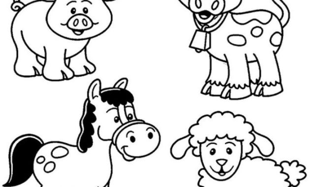 Farm Animals Preschool Coloring Pages