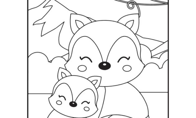 Cute Animals Coloring Pages for Kids