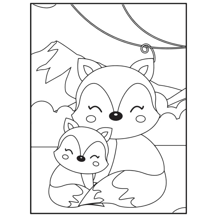 Cute animals coloring pages for kids