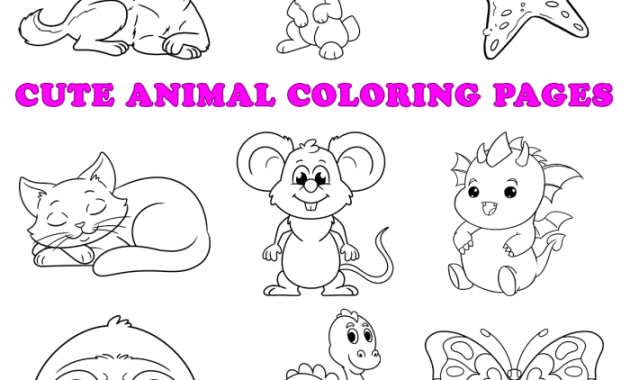 Easy Coloring Pages for Kids Animals