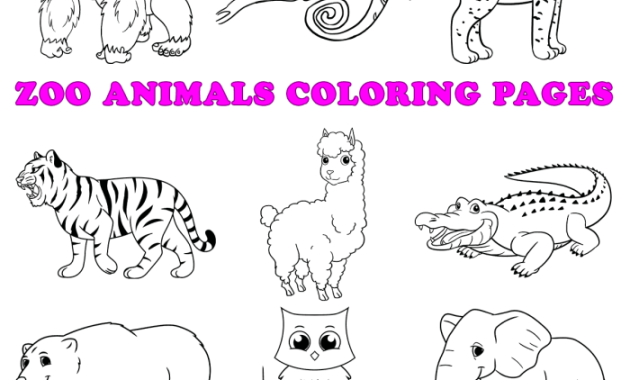 Day 6 Animals Coloring Sheet A Fun Activity