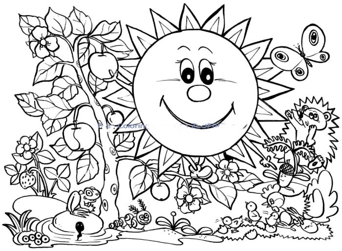 Free printable springtime animal coloring pages