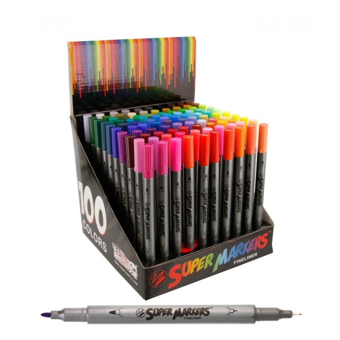 Markers coloring adult book colored drawing pens