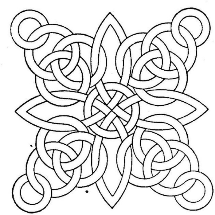 Easy simple animal geometric coloring pages