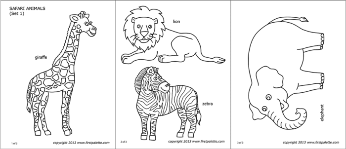 Free printable coloring pages of safari animals