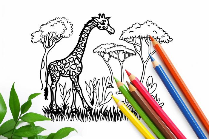 Free zoo animal coloring sheet