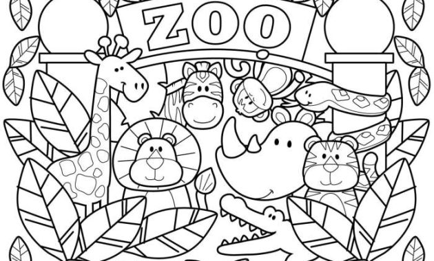 Free Printable Safari Animal Coloring Pages