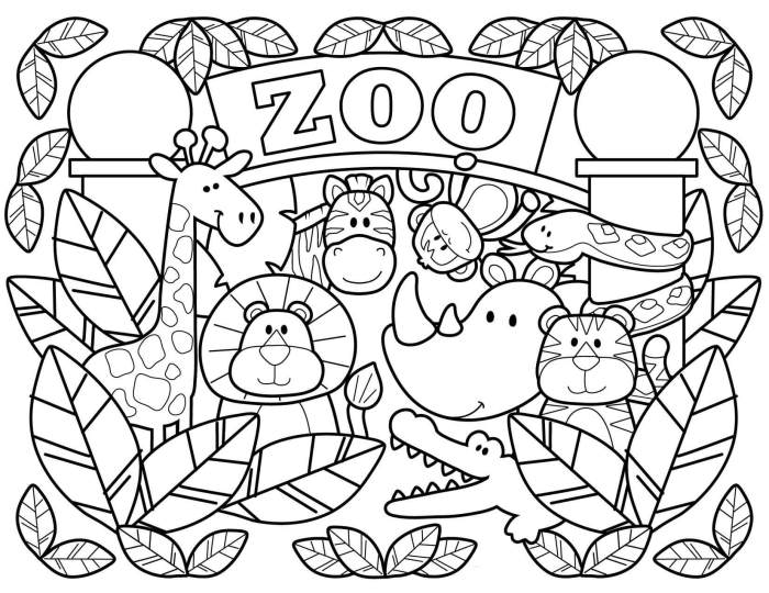 Free printable safari animal coloring pages