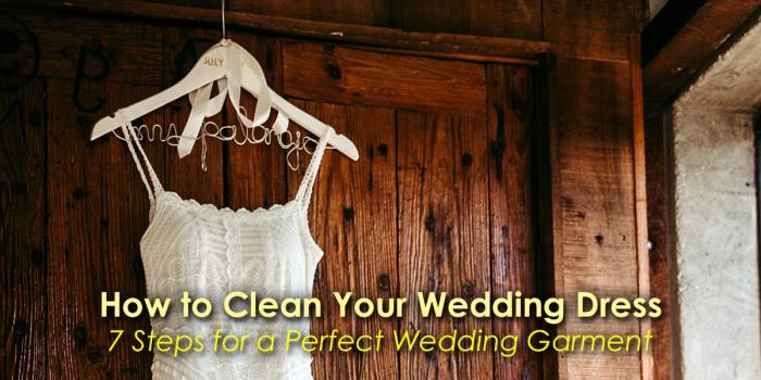 How to clean wedding dress