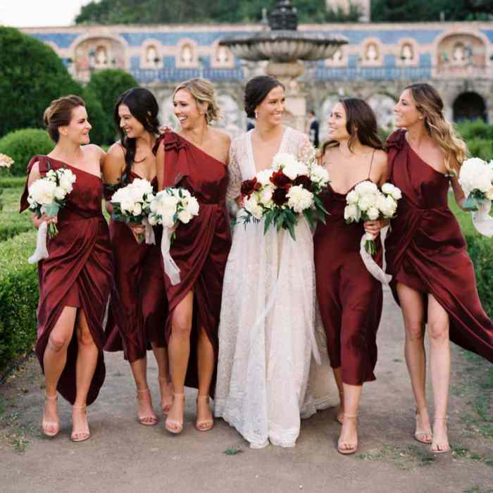 Wedding guest dress burgundy