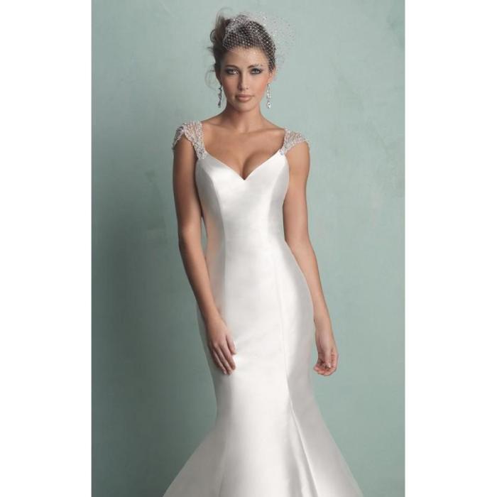 Wedding dresses white and silver