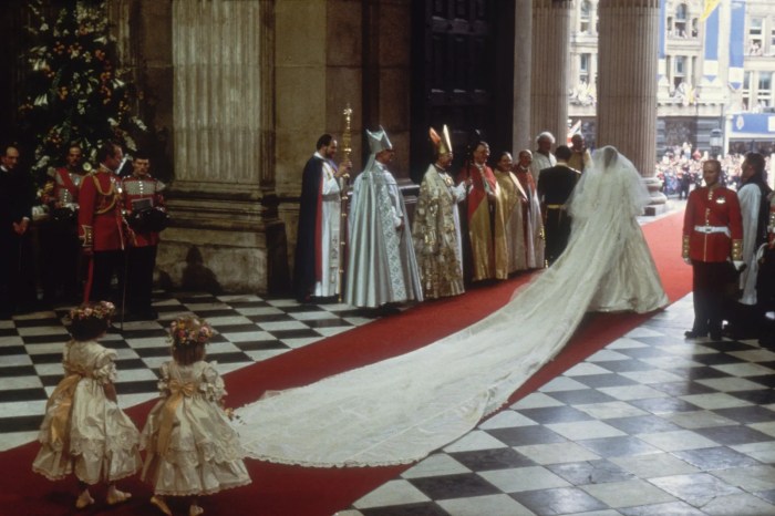 Bustling a wedding dress train