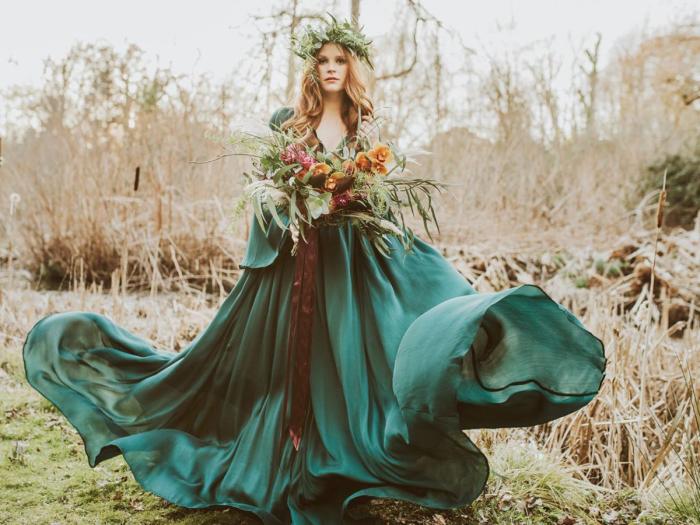 Wedding dress green blog