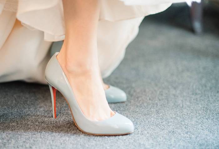 Brown wedding dress shoes