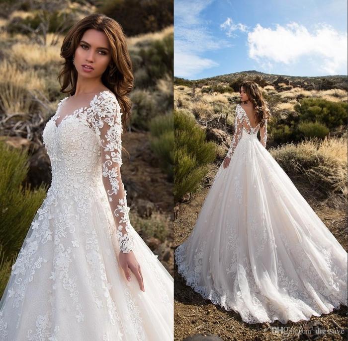 Ivory novia sposa sophia tolli sirena colour bateau corte maniche lungo aletta cerniera raso abito espectaculares escote cuatro describir fashionsy