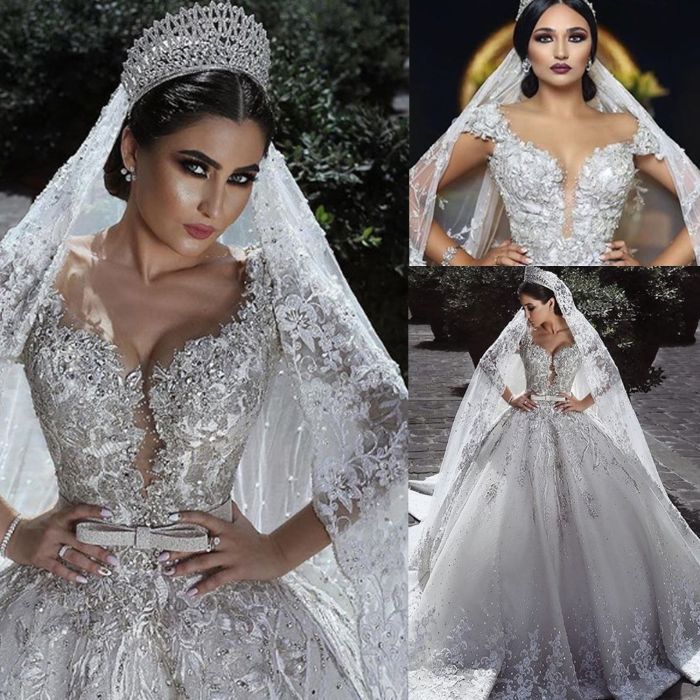 Wedding dresses with diamonds