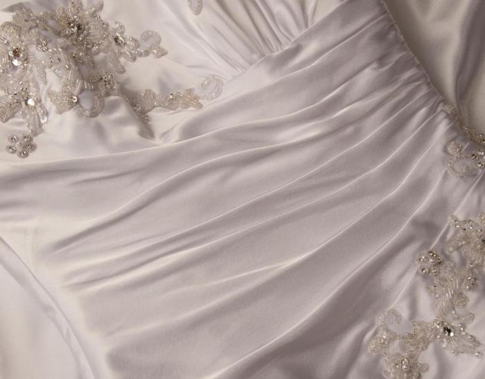 Wedding dresses with ruching