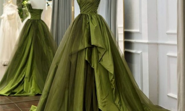 Wedding Dresses with Green Accents